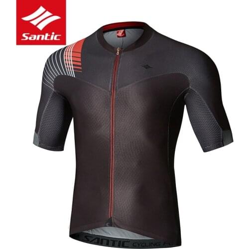 New Santic Mens Spring Summer Cycling Jersey Breathable Quick Dry MTB Road Bike Shirts Short Sleeve Anti-Sweat Bicycle Clothing