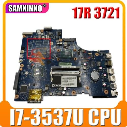 Original Laptop motherboard For Dell Inspiron 17R 3721 5721 I7-3537U Mainboard CN-0N9G7X 0N9G7X VAW11 LA-9102P SR0XG CPU