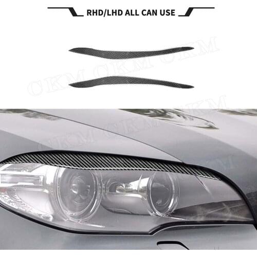 Carbon Fiber Material Front Bumper Lip FogLamp Eyebrow Car interior Decoration For BMW X5 E70 2010 2011 2012