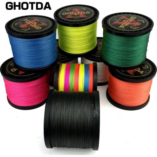 GHOTDA 1000M 500M 8/4Strand Durable Multifilament PE Braided Floating Fishing Line