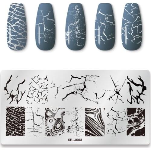 1 Pcs Nail Art Stamping Plates Marble Image Stamp Templates Geometric Pattern DIY Manicure Accessories Printing Stencil Tools