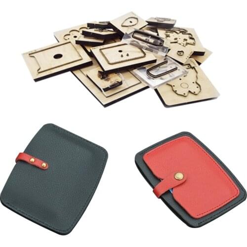 SMVAUON Scrapbooking Die Cutting Card New Wooden Die Cutting Die Stitched Wallet Making Decor Supplies Dies Template