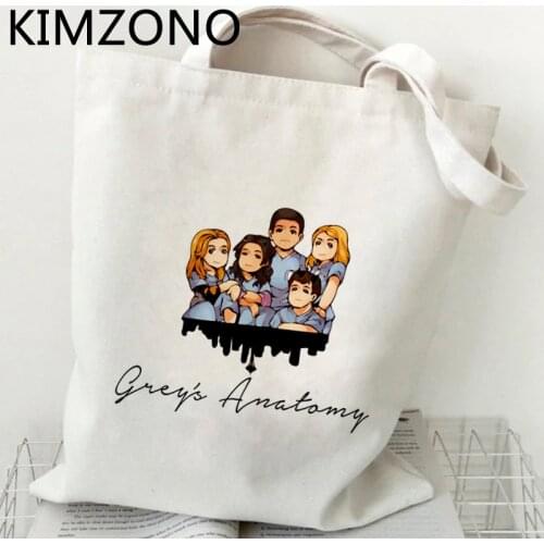 Greys Anatomy shopping bag recycle bag bolsas de tela shopper grocery bag jute bolsa compra cabas