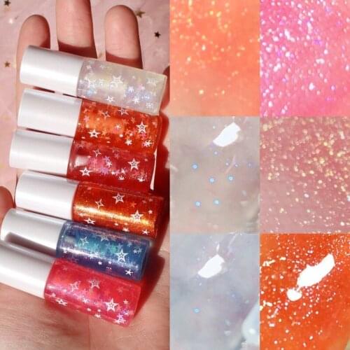 Korean Kawaii Makeup Lip Gloss Liquid Lipstick Long Lasting Moisturizing Lips Gloss Lipstick Shimmer Glitter Lip Tint Lipgloss