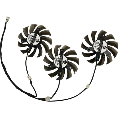 3Pcs/set PLD08010S12HH 4Pin GTX680 GTX770 GTX760 GPU Cooler Graphics Card Fan For Gigabte GeForce GTX 770 760 680 As Replacement