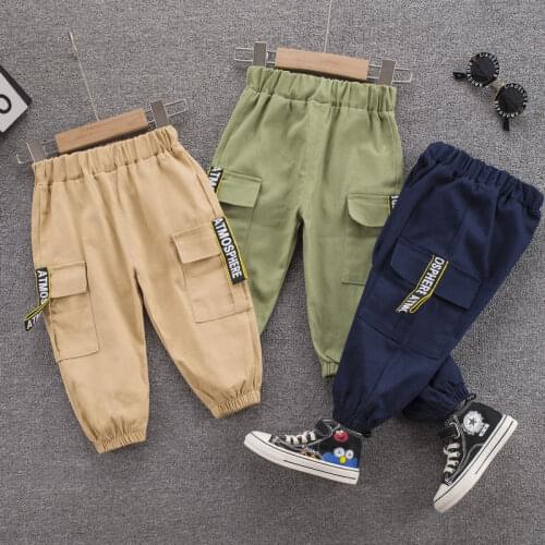 Baby Boys Spring Autumn Cotton Clothes Children double pocket Pants Infant Out Kids Fashion clothing Toddler Casual long pants