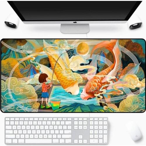 High Quality 2XL Expansion Gaming Mouse Pad-large, Wide (3XL Lengthened) Diving Dragon Mouse Pad, Seam 250x290X2mm 300x900x2mm