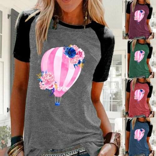 Women Summer Solid Color Short Sleeve T-shirt New Fashion Raglan Shirt Casual Loose Blouse Tops Plus Size