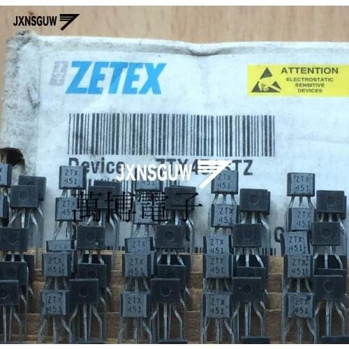 10PCS Original ZETEX ZTX451 Transisitor 451 Audio power amplifier ZTX451 Audio triode 1A 1W 80V Silver noodles Taping
