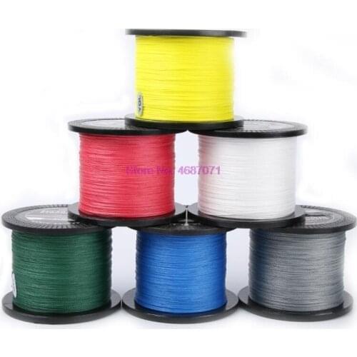 By DHL 100pcs PE Braided Fishing Line Multifilament 500M 4 Strands Cord Carp Fishing Lines For Freshwater and Saltwater 8-80 LB