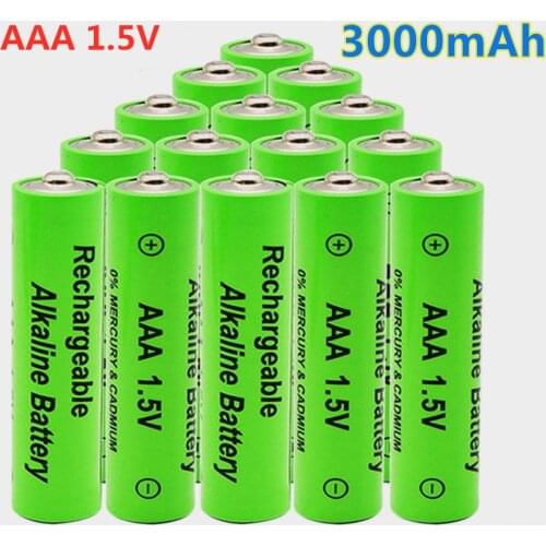 2-20pcs 1.5V AAA battery 3000mAh Rechargeable battery NI-MH 1.5 V AAA battery for Clocks mice computers toys so on+free shipping