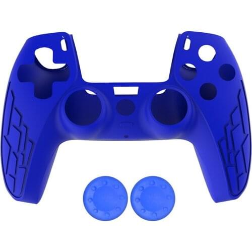 200sets/lot Non-slip Protective Cover Shell For Sony PlayStation 5 Controller PS5 Silicone Case With 2 Thumb Grips Caps