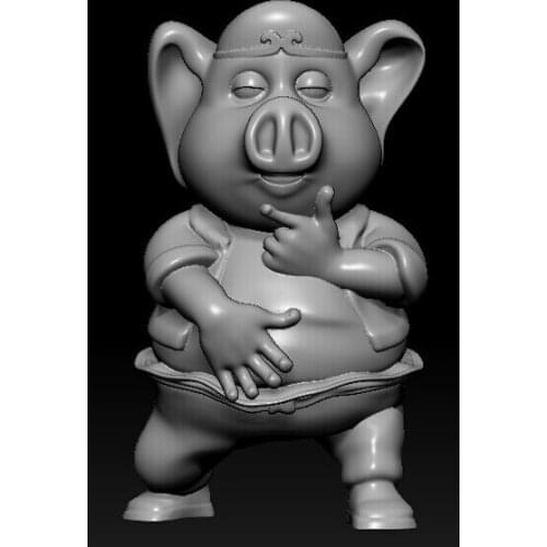 3d model relief for cnc in STL file format Pig