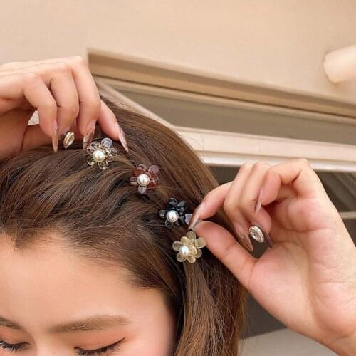 4pcs Flower Hair Clips Sweet Small Hair Claw Hairpin Barrettes for Women Girls Hairpin Hair Accessories Hair Styling Ornament