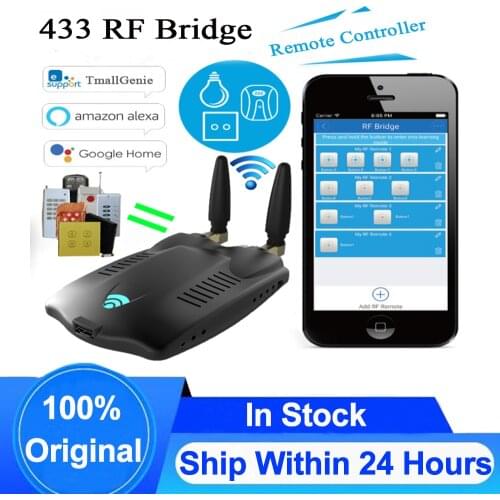 433 RF Bridge Wifi Wireless Smart Home Universal Curtain Blinds Garage Door Remote Controller Via Ewelink APP work with Alexa