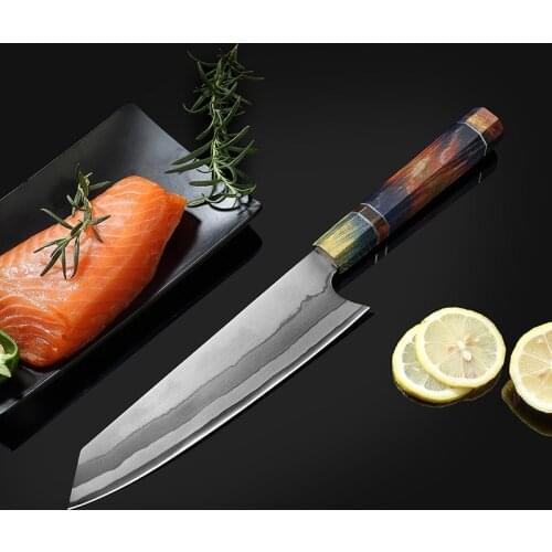 8 Inch VG10 Damascus Steel Nakiri Knife Ebony Handle Japanese Chef Knife Chinese Cleaver Cooking Knives Kitchen Cutlery