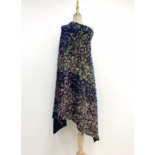 African Lace Fabric 2021 High Quality Sequined Lace Tulle Lace Fabric French Lace Evening Dress Fabric J4052