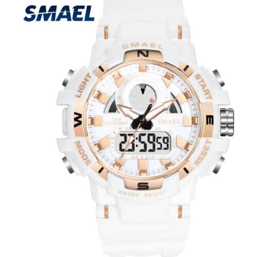 SMAEL Men Watch Waterproof White Clock Men LED Digital Military Watch Sport Relogio Feminino 1557B Children Watches Water Resist