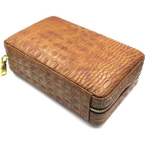 COHIBA Cedar Wood Cigar Humidor Leather Cigar Case Cigars Box With Lighter Cutter Humidifier Travel Portable Humidor Box