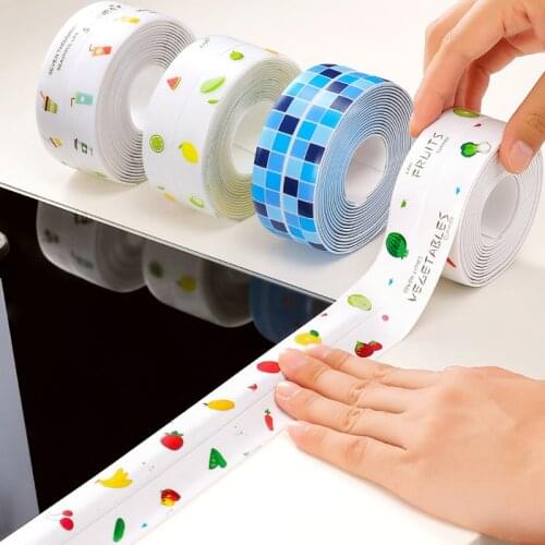 Decorative Border Bath Sealing Washi Masking Self-Adhesive Tape Water Proof For Bathroom Kitchen Countertop Toilet Gap Stickers