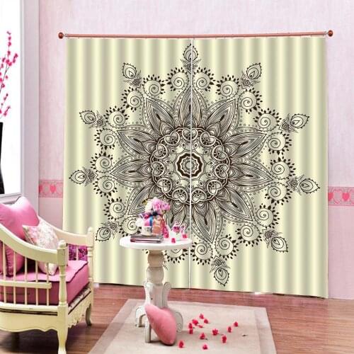 European 3D Curtains Draw a pattern design Curtains For Living Room Bedroom Modern Home Decoration Blackout