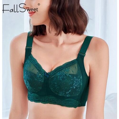 FallSweet Ultra Thin Bra Transparent Sexy Underwear Minimizer Wireless Bras for Women Embroidery Brassiere B C D Cup