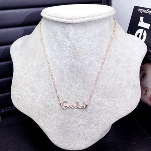2021 Hot Sale New Crystal from Swarovskis Titanium steel goodluck pendant necklace simple temperament Fit Women and female