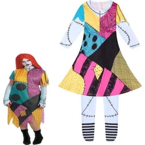 Girls Performance Costume Christmas Horror Sally Weird City Night Dress