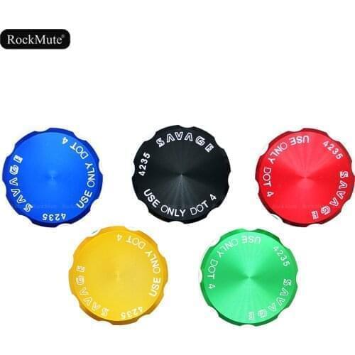 Rear Brake Reservoir Cover For Suzuki RM80 RM85 RM125 RM250 DR250 DR350 RMX 250 Motorcycle Fluid Oil Tank Cup Cap CNC Aluminum