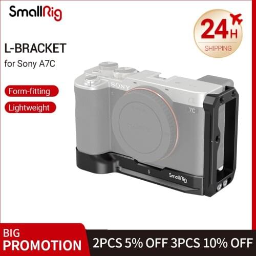 SmallRig Camera L-Bracket for Sony A7C w/ Arca-Type 1/4" Accessory Threads Quick Release L plate 3089