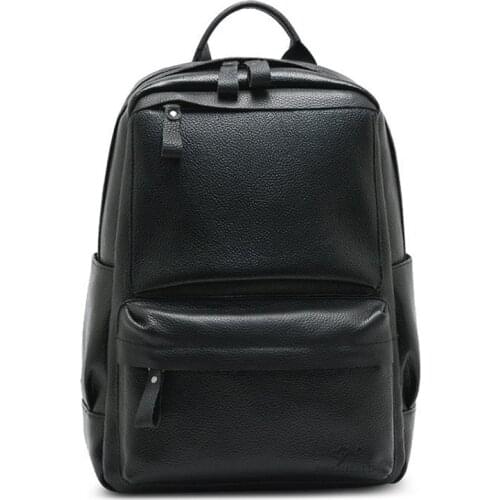 2021 Fashion Cow Genuine Leather Men Backpacks Real Natural Leather Student Backpack Boy Luxury Brand Large Computer Laptop Bag