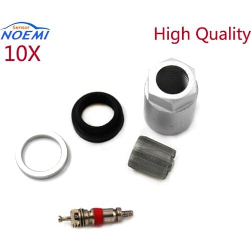 QMZ5JT 10PCS/Lot TIRE PRESSURE SENSOR TPMS TPS VALVE STEM SCHRADER COMPLETE KIT FOR MERCEDES-BENZ TOYOTA