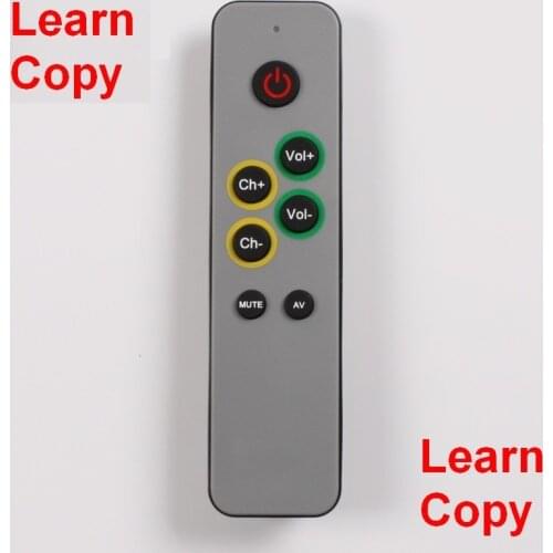 Learning Remote Control for TV STB DVB Receiver DVD, 7 Big Buttons Controller Duplicate IR Code, Easy Use for Old People