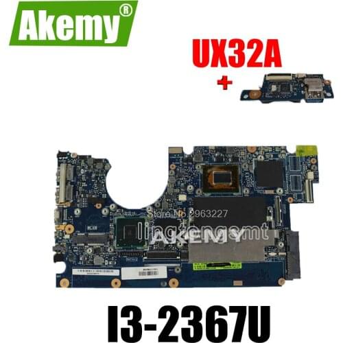 Send board+UX32A Laptop Motherboard For Asus UX32VD rev2.4 2.2 Main board i3-2367u integarted HD4000 2GB Graphics tested work