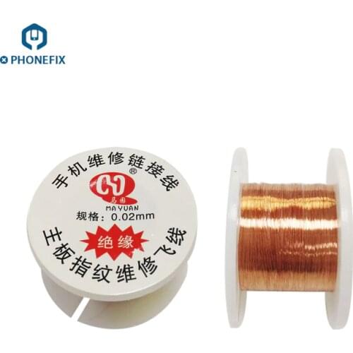 PHONEFIX 0.01mm 0.02mm PCB Repairing Solder Wire Line Pure Copper Jumper Wire For Cellphone Tablet Motherboard Repair