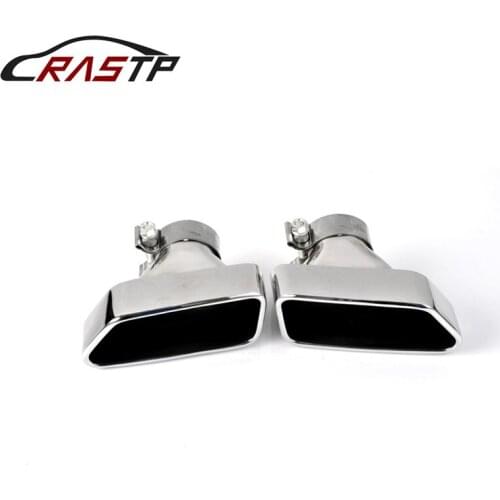 RASTP-High Quality Chrome Rear Exhaust Muffler Tips 304 Stainless Steel Pipes Fit for Bmw F10 F18 535 RS-CR8094