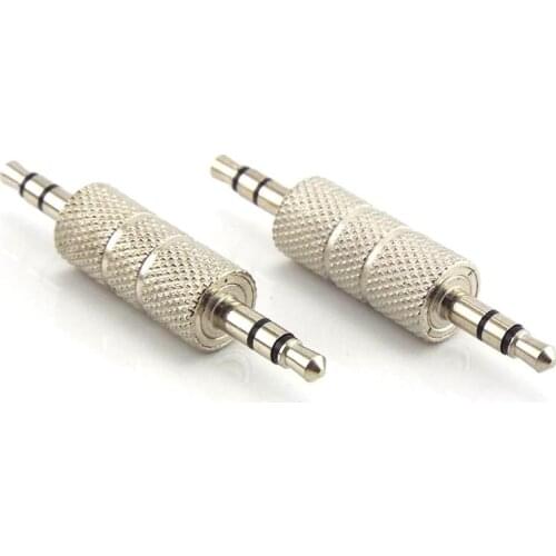 Connector 3.5MM Jack to Jack Straight Adapter Real Audio Connector 3.5mm 3 Pole Earphone Plug Extanded Wire