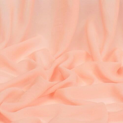 100% pure silk georgette 8mm 114cm 45"width peach color mulberry silk fabric for dress, shirt NO.31