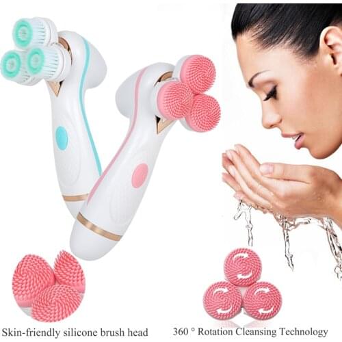 Cleansing Brush Sonic Nu Face Rotating Brush Set Galvanica Facial Spa Beauty Deep Cleansing Remove Blackhead Cleansing Brush