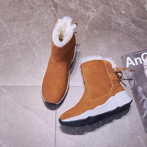 Sooneeya Lace Up Winter Shoes Woman Platform Boots Women Plush Fur Snow Boots Ladies Black Khaki Platform Sneakers Botas Mujer