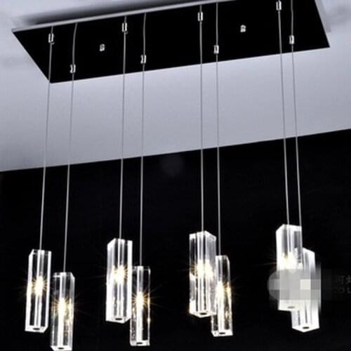 Modern minimalist dining room lamp chandelier 5 head /8 creative crystal chandelier bar chandelier dining room lamps