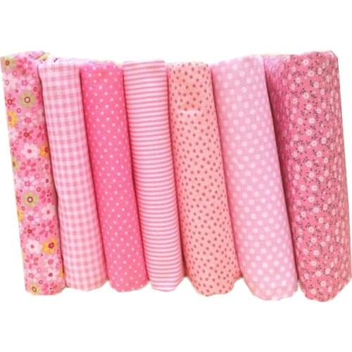 7pcs Cotton Fabric Handmade Sewing Home Decor Material Fabrics For Patchwork Felt Needlework DIY Floral Prints Fabric FAB08