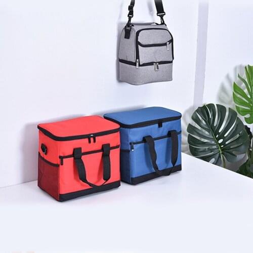 17L Waterproof Cooler Bag Outdoor Portable Picnic Carrier Lunch Bag Thermal Food Insulated Bag Refrigerator Box Ice Pack