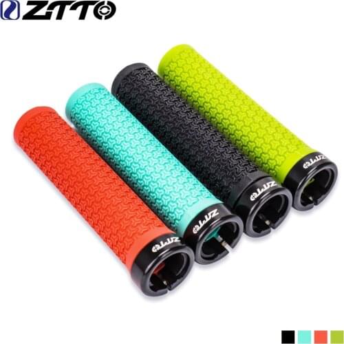 ZTTO MTB Grips Mountain Bike Lockable Aluminum Clamp Grip Lock On Anti-Slip Rubber Bicycle Shock-Proof Handle Bicycle Parts