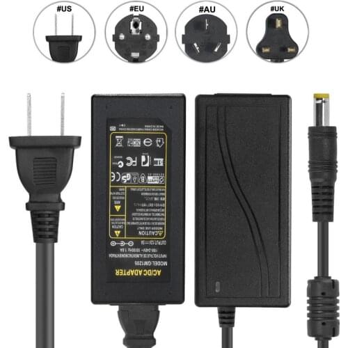 10pcs DC12V 5A Adapter Power Supply + US AC Power Cable For 5050 3528 LED Modules LED Controller CCTV Security Cameras
