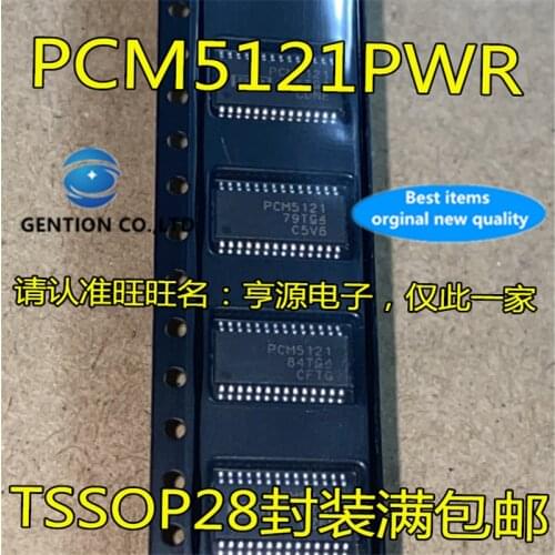 10Pcs PCM5121PWR PCM5121 TSSOP-28 A / D converter chip in stock 100% new and original