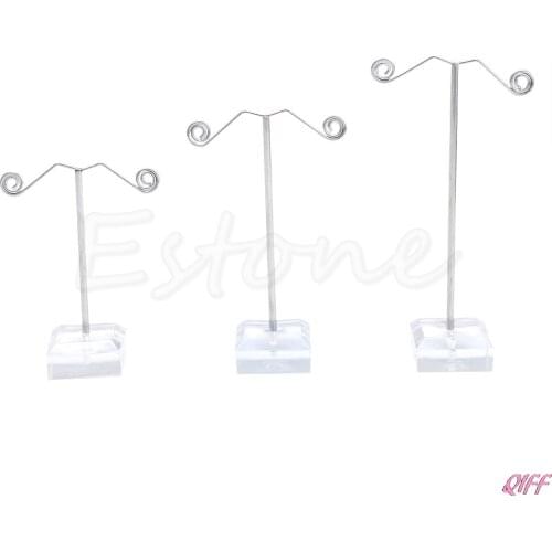 3pcs Acrylic Metal Tree Earring Necklace Jewelry Display Stand Rack Holder Hot