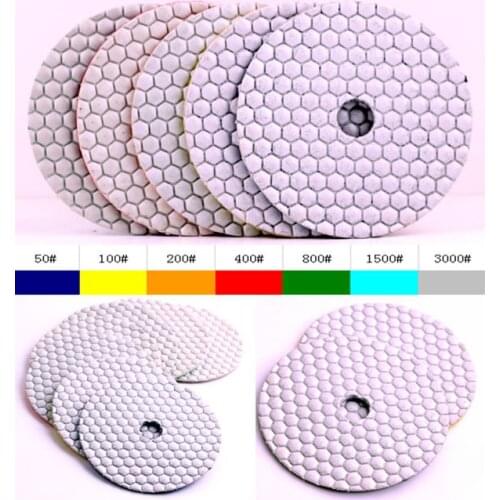 3000# 5"(125mm) diamond dry granite polishing pads,with premium quality and competitive price