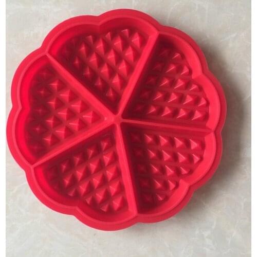 5 Heart-shaped Silicone Waffle Mold Cake Baking DIY Mold Home High Temperature Resistance Cupcake Bakeware Supplies Kitchen