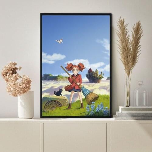 Mary and the Witchs Flower Anime Poster Canvas Print Wall Painting Home Decoration ( No Frame )